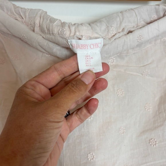 Shabby Chic Cream Embroidered Top and Shorts Size Large - Picture 9 of 9